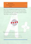WGU D116 ADVANCED PHARMACOLOGY FINAL EXAM OBJECTIVE ASSEMENT & PRE-ASSESMENT 700 QUESTIONS AND ANSWERS LATEST UPDATE THIS YEAR - JUST RELEASED