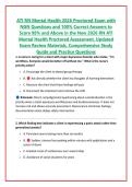 ATI RN Mental Health 2026 Proctored Exam with &NewLine;NGN Questions and 100&percnt; Correct Answers to &NewLine;Score 98&percnt; and Above in the New 2026 RN ATI &NewLine;Mental Health Proctored Assessment&comma; Updated &NewLine;Exam Review Materials&comma; Comprehensive Study &NewLine;Guide and Practice Question
