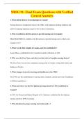 NRSG 91- Final Exam Questions with Verified&NewLine;Correct Answers