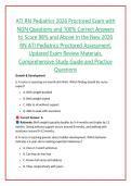 ATI RN Pediatrics 2026 Proctored Exam with &NewLine;NGN Questions and 100&percnt; Correct Answers &NewLine;to Score 98&percnt; and Above in the New 2026 &NewLine;RN ATI Pediatrics Proctored Assessment&comma; &NewLine;Updated Exam Review Materials&comma; &NewLine;Comprehensive Study Guide and Practice &NewLine;Questions 