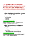 Test Bank for Maternity and Pediatric Nursing 4th Edition by Carman &ndash; Chapter 1 Questions and Correct Answers