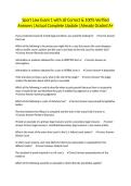 Sport Law Exam 1 with all Correct & 100&percnt; Verified Answers &vert;Actual Complete Update &vert;Already Graded A&plus;