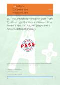 VATI PN Comprehensive Predictor Exam &lpar;Form &NewLine;B&rpar; &ndash; Green Light Questions and Answers 2026&vert; &NewLine;Review & Next Gen Practice Questions with &NewLine;Answers&comma; Detailed Rationales 