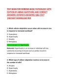 Test Bank for Robbins Basic Pathology 10th Edition by Abbas &ndash; Questions and Correct Answers