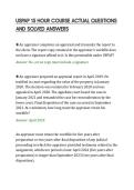 USPAP 15 HOUR COURSE ACTUAL QUESTIONS&NewLine;AND SOLVED ANSWERS&NewLine;