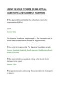 USPAP 15 HOUR COURSE EXAM ACTUAL&NewLine;QUESTIONS AND CORRECT ANSWERS