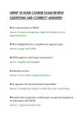 USPAP 15 HOUR COURSE EXAM REVIEW&NewLine;QUESTIONS AND CORRECT ANSWERS&NewLine;