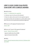 USPAP 15 HOUR COURSE EXAM UPDATED&NewLine;EXAM SCRIPT WITH COMPLETE ANSWERS&NewLine;