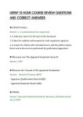USPAP 15 HOUR COURSE REVIEW QUESTIONS&NewLine;AND CORRECT ANSWERS