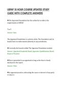 USPAP 15 HOUR COURSE UPDATED STUDY&NewLine;GUIDE WITH COMPLETE ANSWERS