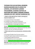 Test Bank fOlds Maternal-Newborn Nursing 11th Editionlds&rsquo; Maternal-Newborn Nursing & Women&rsquo;s Health Across the Lifespan 11th Edition by Ladewig &ndash; Chapters 1&ndash;50 Questions and Correct Answers