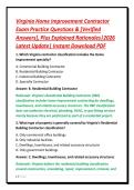 Virginia Home Improvement Contractor&NewLine;Exam Practice Questions & &lbrack;Verified&NewLine;Answers&rsqb;&comma; Plus Explained Rationales&vert;2026&NewLine;Latest Update&vert; Instant Download PDF
