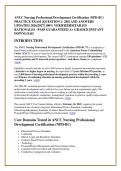ANCC Nursing Professional Development Certification &lpar;NPD-BC&rpar; &NewLine;PRACTICE EXAM &lbrack;QUESTION 1- 200&rsqb; AND ANSWERS &NewLine;UPDATED 2026&sol;2027&vert; 100&percnt; VERIFIED&vert;DETAILED &NewLine;RATIONALES &ndash;PASS GUARANTEED A&plus; GRADED &vert;INSTANT &NewLine;DOWNLOAD 