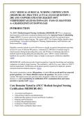 ANCC MEDICAL-SURGICAL NURSING CERTIFICATION &NewLine;&lpar;MEDSURG-BC&rpar; PRACTICE ACTUAL EXAM &lbrack;QUESTION 1- &NewLine;200&rsqb; AND ANSWERS UPDATED 2026&sol;2027&vert; 100&percnt; &NewLine;VERIFIED&vert;DETAILED RATIONALES &ndash;PASS GUARANTEED &NewLine;A&plus; GRADED &vert;INSTANT DOWNLOAD 
