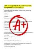 TMC study guide NBRC Questions with complete solution 2026&sol;2027