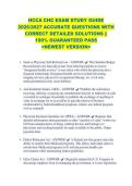 HCCA CHC EXAM STUDY GUIDE &NewLine;2026&sol;2027 ACCURATE QUESTIONS WITH &NewLine;CORRECT DETAILED SOLUTIONS &vert;&vert; &NewLine;100&percnt; GUARANTEED PASS &NewLine;<NEWEST VERSION> 