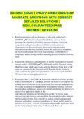 CS 6250 EXAM 1 STUDY GUIDE 2026&sol;2027 &NewLine;ACCURATE QUESTIONS WITH CORRECT &NewLine;DETAILED SOLUTIONS &vert;&vert; &NewLine;100&percnt; GUARANTEED PASS &NewLine;<NEWEST VERSION> 