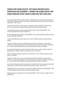 CARING FOR OLDER ADULTS&colon; THE AGING PROCESS EXAM QUESTIONS AND ANSWERS &vert; CARING FOR OLDER ADULTS THE AGING PROCESS STUDY GUIDE & PRACTICE TEST 2026&sol;2027&NewLine;&NewLine;