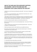 CARE OF THE OLDER ADULT PRE-ASSESSMENT QUESTIONS AND ANSWERS &vert; CARE OF THE OLDER ADULT PRE-ASSESSMENT STUDY GUIDE & PRACTICE TEST 2026&sol;2027