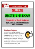 NU 578 Units 1-5 Exam &ndash; Nursing Units 1-5 Exam &ndash; &lpar;2026&sol;2027&rpar; &vert; University of South Alabama &ndash; Actual Questions & Answers with Rationales &lpar;100&percnt; Verified&rpar;