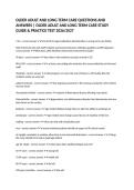 OLDER ADULT AND LONG TERM CARE QUESTIONS AND ANSWERS &vert; OLDER ADULT AND LONG TERM CARE STUDY GUIDE & PRACTICE TEST 2026&sol;2027