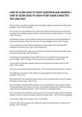 CARE OF OLDER ADULT P1 EXAM QUESTIONS AND ANSWERS &vert; CARE OF OLDER ADULT P1 EXAM STUDY GUIDE & PRACTICE TEST 2026&sol;2027