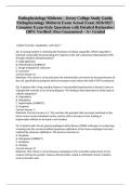 Pathophysiology Midterm - Jersey College Study Guide&comma; Pathophysiology Midterm Exam Actual Exam 2026&sol;2027 &vert; Complete Exam-Style Questions with Detailed Rationales &vert; 100&percnt; Verified &vert; Pass Guaranteed &ndash; A&plus; Graded