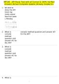 MP100 - API Study Test with all Correct & 100&percnt; Verified Answers &vert;Actual Complete Update &vert;Already Graded A&plus;