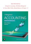 SOLUTION MANUAL Horngren's Accounting&comma; 13th Edition Managerial by Tracie Miller-Nobles&comma; Brenda Mattison&comma; All Chapter 1-9 Complete Solutions