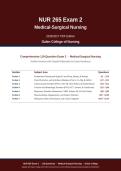 NUR 265 EXAM 2 MEDICAL-SURGICAL ACTUAL EXAM 2026&sol;2027 &vert; PDF &vert; Galen College of Nursing &vert; Verified Q&A &vert; Pass Guaranteed - A&plus; Graded&NewLine;&NewLine;
