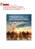 Solution Manual for Financial Accounting 11th Edition Robert Libby&comma; Patricia Libby&comma; Complete Chapters 1 - 13&comma; Verified Newest Version