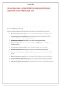 NR 546 FINAL EXAM &ndash; ADVANCED PSYCHOPHARMACOLOGY EXAM &NewLine;QUESTIONS LATEST VERSION 2026 - 2027