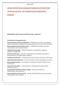 NR-566 MIDTERM EXAM&colon; ADVANCED PHARMACOLOGY QUESTIONS &NewLine;LATEST EDITION 2026 &ndash; 2027 VERSION SOLVED QUESTIONS & &NewLine;ANSWERS