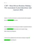C207 - Data-Driven Decision Making -&NewLine;Pre-Assessment &vert;Latest Questions And&NewLine;Answers 2026