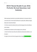 HESI Mental Health Exam 2026&vert;&NewLine;Perfectly Revised Questions And&NewLine;Solutions