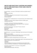 CARE OF OLDER ADULTS EXAM 2 QUESTIONS AND ANSWERS &vert; CARE OF OLDER ADULTS EXAM 2 STUDY GUIDE & PRACTICE TEST 2026&sol;2027