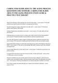 CARING FOR OLDER ADULTS&colon; THE AGING PROCESS QUESTIONS AND ANSWERS &vert; CARING FOR OLDER ADULTS THE AGING PROCESS STUDY GUIDE & PRACTICE TEST 2026&sol;2027