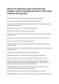 CARE OF THE OLDER ADULT EXAM 2 QUESTIONS AND ANSWERS &vert; CARE OF THE OLDER ADULT EXAM 2 STUDY GUIDE & PRACTICE TEST 2026&sol;2027