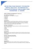 NR 606 FINAL EXAM 2026&sol;2027 &vert; PSYCHIATRIC MENTAL HEALTH NP &vert; 100 VERIFIED Q&A &vert; DETAILED RATIONALES &vert; NGN-ALIGNED &vert; PASS GUARANTEED &ndash; A&plus; GRADED