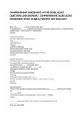 COMPREHENSIVE ASSESSMENT OF THE OLDER ADULT QUESTIONS AND ANSWERS &vert; COMPREHENSIVE OLDER ADULT ASSESSMENT STUDY GUIDE & PRACTICE TEST 2026&sol;2027&NewLine;&NewLine;