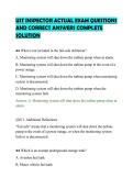 UST INSPECTOR ACTUAL EXAM QUESTIONS&NewLine;AND CORRECT ANSWERS COMPLETE&NewLine;SOLUTION