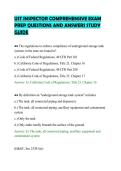 UST INSPECTOR COMPREHENSIVE EXAM&NewLine;PREP QUESTIONS AND ANSWERS STUDY&NewLine;GUIDE