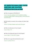 UST INSPECTOR EXAM SCRIPT TESTED&NewLine;QUESTIONS AND SOLUTIONS&NewLine;CERTIFICATION EVALUATION&NewLine;