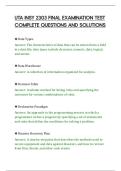 UTA INSY 2303 FINAL EXAMINATION TEST&NewLine;COMPLETE QUESTIONS AND SOLUTIONS&NewLine;