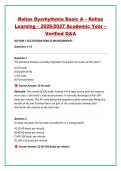 Relias Dysrhythmia Basic A &ndash; Relias &NewLine;Learning &ndash; 2026&sol;2027 Academic Year &ndash; &NewLine;Verified Q&A 
