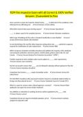 TCFP Fire Inspector Exam with all Correct & 100&percnt; Verified Answers &vert;Guaranteed to Pass