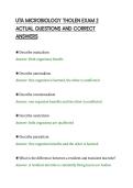 UTA MICROBIOLOGY THOLEN EXAM 2&NewLine;ACTUAL QUESTIONS AND CORRECT&NewLine;ANSWERS