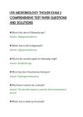 UTA MICROBIOLOGY THOLEN EXAM 2&NewLine;COMPREHENSIVE TEST PAPER QUESTIONS&NewLine;AND SOLUTIONS