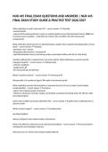 NUR 445 FINAL EXAM QUESTIONS AND ANSWERS &vert; NUR 445 FINAL EXAM STUDY GUIDE & PRACTICE TEST 2026&sol;2027