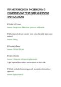 UTA MICROBIOLOGY THOLEN EXAM 3&NewLine;COMPREHENSIVE TEST PAPER QUESTIONS&NewLine;AND SOLUTIONS